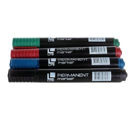 Набор перманентных маркеров LITE PERMANENT 1-3 мм круглый пишущий узел 4 цвета PML01-4 