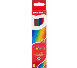 Трехгранные цветные карандаши 8 шт в упаковке Kores 6 цветов 93306.01 153053 