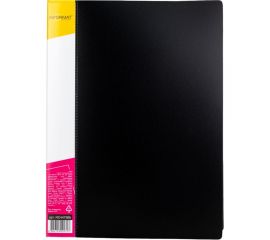 Папка-скоросшиватель INFORMAT А4 черный пластик 700 мкм NC4475Bk 