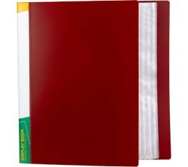 Папка INFORMAT с файлами, А4, 100 файлов, красная, пластик, 800 мкм, карман NP0180-100R 