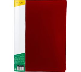 Папка INFORMAT с файлами А4 10 файлов красный пластик 500 мкм карман NP0142-10R 