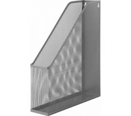 Вертикальный металлический лоток для бумаг BRAUBERG Germanium 250х72х315 мм, серебряный 231949 