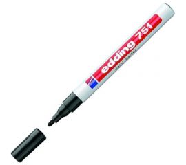 Лаковый маркер Edding пеинт E-751/1 чёрный, 1-2 мм, металлический корпус 87775 