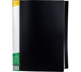 Папка INFORMAT с файлами, А4, 40 файлов, черная, пластик, 600 мкм, карман NP0155-40Bk 
