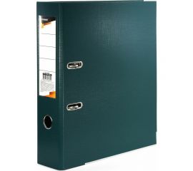 Папка-регистратор INFORMAT 75 мм двустороннее покрытие PVC, тесно-зеленый металлическая окантовка P2PVC-75/DkG 