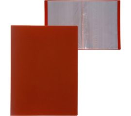 Папка Calligrata 30 прозрачных вкладышей А4 500 мкм красная песок 3258503 