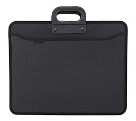 Портфель INFORMAT А3, черный, пластик, 900 мкм, 2 ручки, 4 отделения, на молнии PR3-ZO4-K 