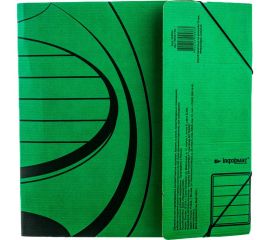 Папка INFORMAT с резинкой А4 75 мм зеленый микрогофрокартон RB66-75G 