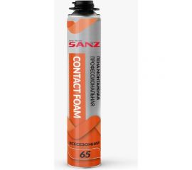 Монтажная профессиональная пена SANZ pu contact foam 65, всесезонная, 770 г PU-FOAM-CONTACT 