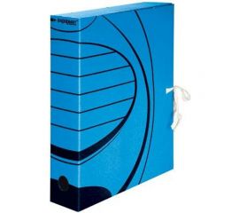 Разобранный архивный короб INFORMAT 260х320х75 мм А4 синий микрогофрокартон RB91-75B 