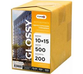 Фотобумага глянцевая односторонняя 200г/10x15/500л FUMIKO FPG-10х15200500 