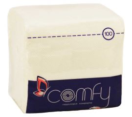 Салфетка COMFY белая 24x24 100 л. 1-639 