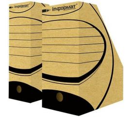 Разобранный накопитель INFORMAT 260х320х150 мм А4 серый картон RN00150N 