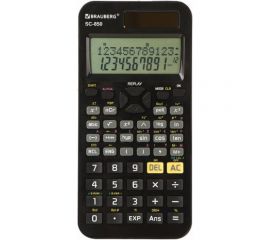 Двухстрочный инженерный калькулятор BRAUBERG SC-850 240 функций, 10+2 разрядов, двойное питание, черный 250525 