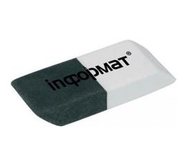 Комбинированный скошенный ластик INFORMAT БИЗНЕС каучук 53х19х9 мм серо-белый ERWGC 