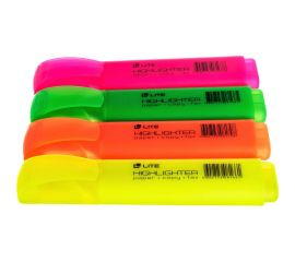 Набор маркеров-текстовыделителей LITE 1-4 мм 4 цвета, ассорти, скошенный FML01-4 