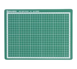 Мат для резки BRAUBERG трехслойный, А4 300х220 мм, двусторонний, толщина 3 мм, зеленый 236905 