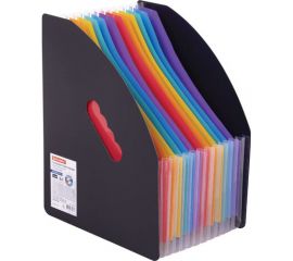 Вертикальный лоток-органайзер для бумаг и документов BRAUBERG Docs 13 отделений, А4 черный 271153 