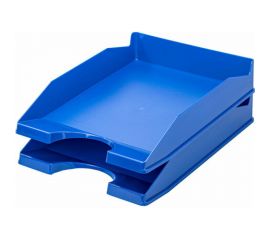 Горизонтальный лоток для бумаг BRAUBERG комплект 2 шт, Modern, 346x254x61 мм, синий 238027 