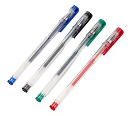 Набор гелевых ручек DOLCE COSTO прозрачный корпус 4 цвета 0,5 мм (красный, зеленый, синий, черный) D00220 