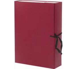Архивный короб BRAUBERG А4, 240х330мм, 70 мм, 2 завязки, до 600 листов, бордовый 122036 
