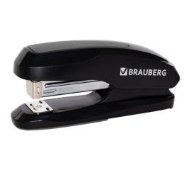 Степлер BRAUBERG Super №24/6 26/6, до 30 листов, черно-серый 229086 