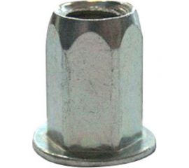 Заклепка-гайка ЦКИ М5, плоск., шестигранная, Ст. Ц, BRALO, уп. 100 шт. 64525 