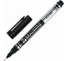 Маркер 12 шт в упаковке BRAUBERG для CD и DVD ЧЕРНЫЙ супертонкий металлический наконечник 05мм 150512 