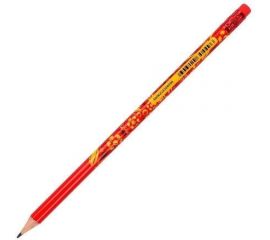 Чернографитный карандаш BRAUBERG HERITAGE 1 шт, HB, с ластиком, корпус ассорти 181751 