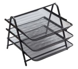 Горизонтальный лоток для бумаг BERLINGO Steel&Style 3 секции, металл, черный BMs_41032 