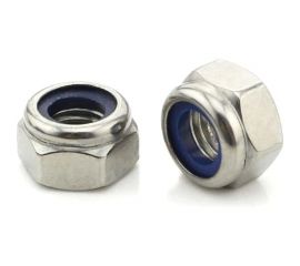 Шестигранная гайка со стопорным кольцом ВИРТУОЗ m4, DIN 985, нерж. сталь А2, 16 шт. 44888 