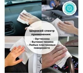 Антибактериальные универсальные спиртовые салфетки BRAUBERG 13x17 см, 100 шт 513536 