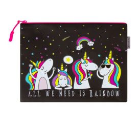 Папка для тетрадей BRAUBERG Unicorns A5, водонепроницаемая молния, 25х20 см 229259 