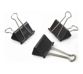 Большие зажимы для бумаг BRAUBERG КОМПЛЕКТ 12 шт., 51 мм, на 230 листов, черные 220561 