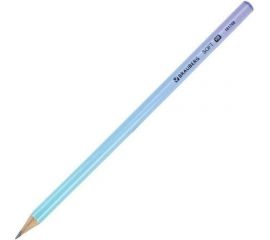 Чернографитный карандаш BRAUBERG SOFT PASTEL 1 шт, HB, корпус ассорти 181768 