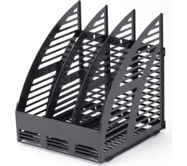 Вертикальный накопитель Attache пластиковый, черный, ширина 240 мм, 3 отделения 33569 