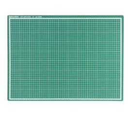 Мат для резки BRAUBERG трехслойный, А2 600х450 мм, двусторонний, толщина 3 мм, зеленый 236903 