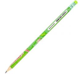 Чернографитный карандаш BRAUBERG AROUND THE WORLD 1 шт, HB, с ластиком, корпус ассорти 181747 