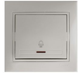 Кнопка звонка Lezard MIRA с подсветкой белый с бел. вст. 701-0202-108 