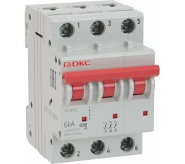 Автоматический модульный выключатель DKC YON MD63 3P 63А C 6kA MD63-3C63-6 