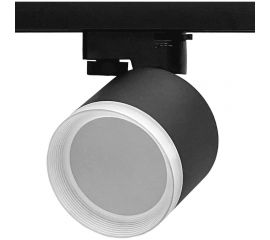 Трековый однофазный светильник truEnergy под лампу GX53, 85x150 мм, алюминий, IP20, круг, черный 21122 