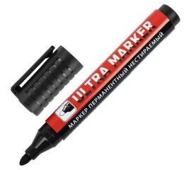Перманентный маркер BRAUBERG ULTRA MARKER черный, 3.5 мм, с клипом 152204 