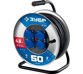 Силовой удлинитель ЗУБР на стальной катушке Кг 325 кг 3x2.5 50м 55079-50 55079-50_z01 