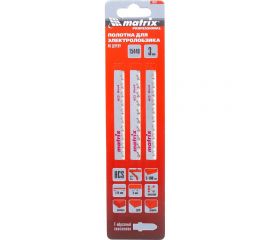 Полотно по дереву T544D (3 шт; 152х125 мм; шаг 4 мм; HCS) для электролобзика MATRIX 78222 