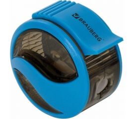 Точилка BRAUBERG Rewind с контейнером, пластиковая, корпус ассорти 228468 