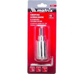 Сверло алмазное по керамограниту (22х67 мм; 3-гранный хвостовик) MATRIX 726223 