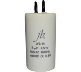 Пусковой конденсатор JB Capacitors 6 мкф, 450 В, 35x65, jfs-18 (гибкие выводы), JFS18A6605J000000B-79 