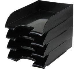 Лоток для бумаг Attache черный, 4 шт в упаковке 1111998 