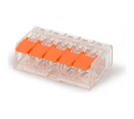 Универсальная клемма НЗЭТК СМК 221-415, 5-проводная прозрачная 0,08-2,5/4 мм? (40 шт./уп.) smk-221-415 