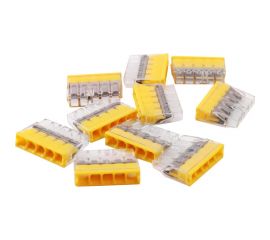 Строительно-монтажная клемма Volsten V02-9W-2273-205 СМК с пастой Cu/Pb 5 пр. до 2,5 мм, 32А, 450 В, 10 шт 15239 